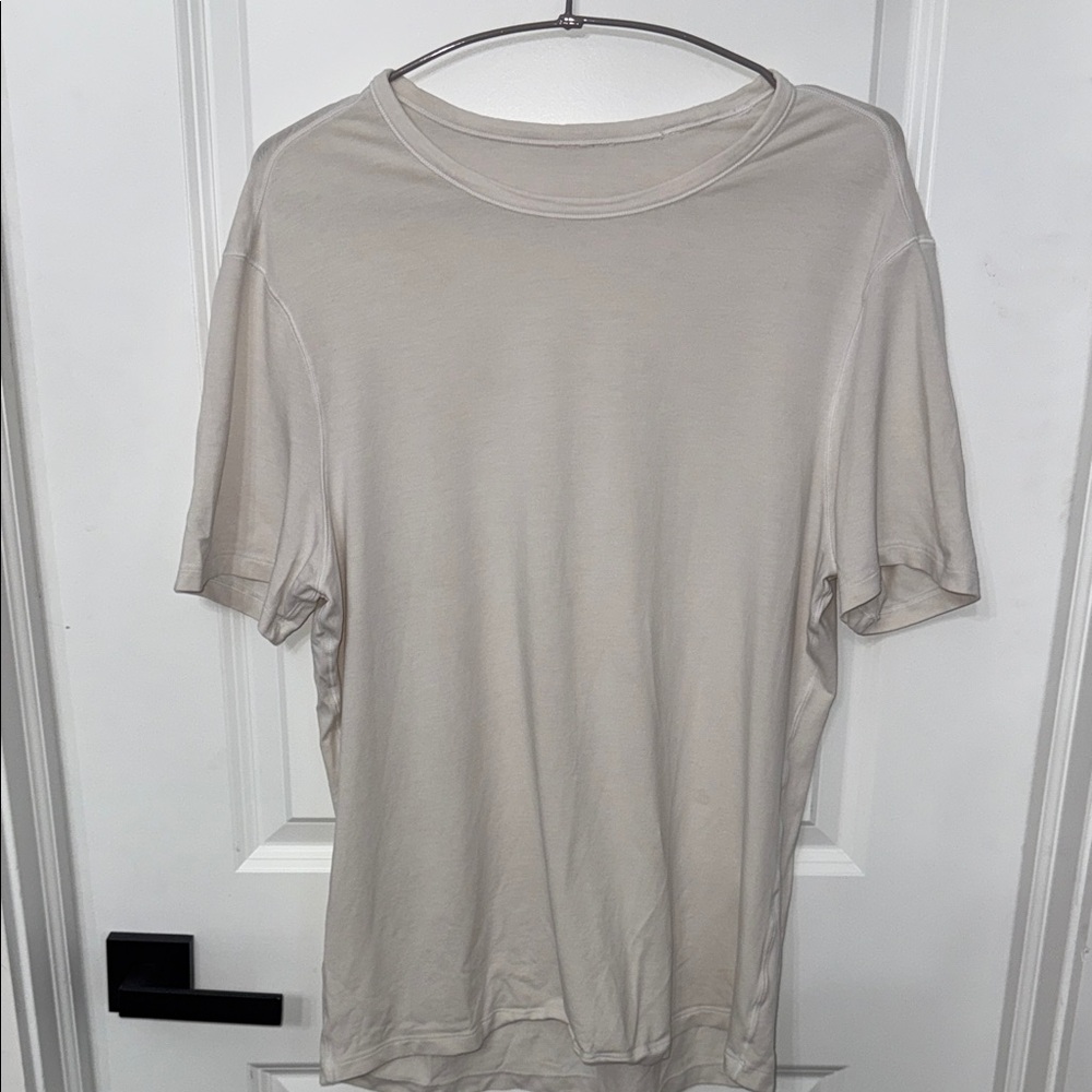 Men's Cream T-Shirt- lululemon classic tee